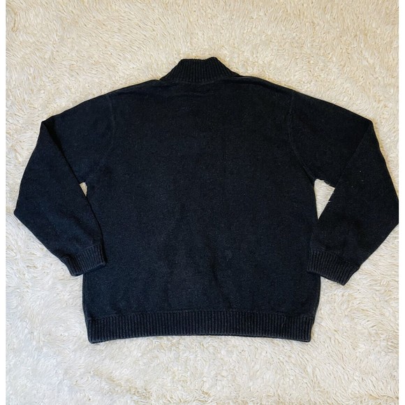 Eddie Bauer Men's 100% Cotton Quarter Zip Pullover Sweater 2XL Gray Warm Thick - Picture 10 of 10